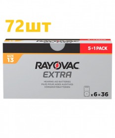 Батарейки для слухових апаратів Rayovac Extra 13 (72 шт) - фото №6