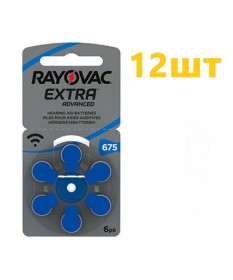 Батарейки для слухових апаратів Rayovac Extra 675 (12 шт) - фото №2