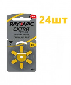 Батарейки для слуховых аппаратов Rayovac Extra 10 (24 шт)