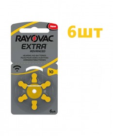 Батарейки для слухових апаратів Rayovac EXTRA 10 (6 шт) - фото №1