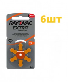 Батарейки для слухових апаратів Rayovac EXTRA 13 (6 шт) - фото №1