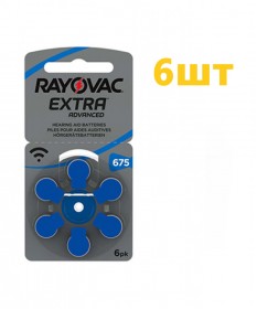 Батарейки для слуховых аппаратов Rayovac EXTRA 675 (6 шт) - фото №1